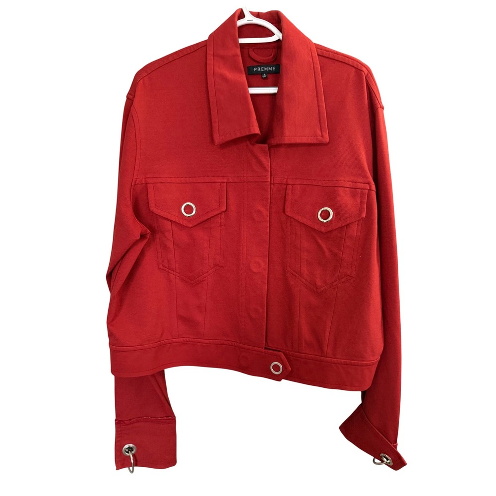 Premme Jacket SZ 2 (3X) Dark Orange Fall Retro Streetwear Normcore‎ Urban Unique